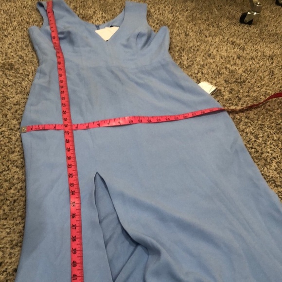 NWT Dress the Population Sandra Formal Maxi Dress Size Large Sky Blue Gown - Picture 9 of 11